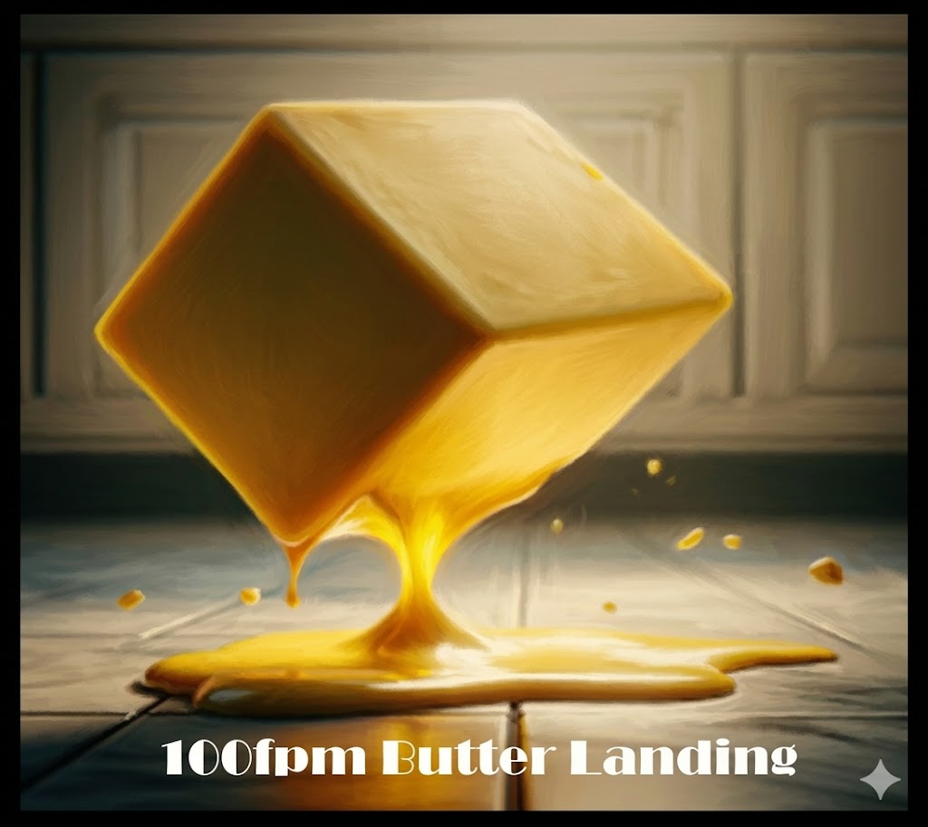 Landing rate under -100fpm